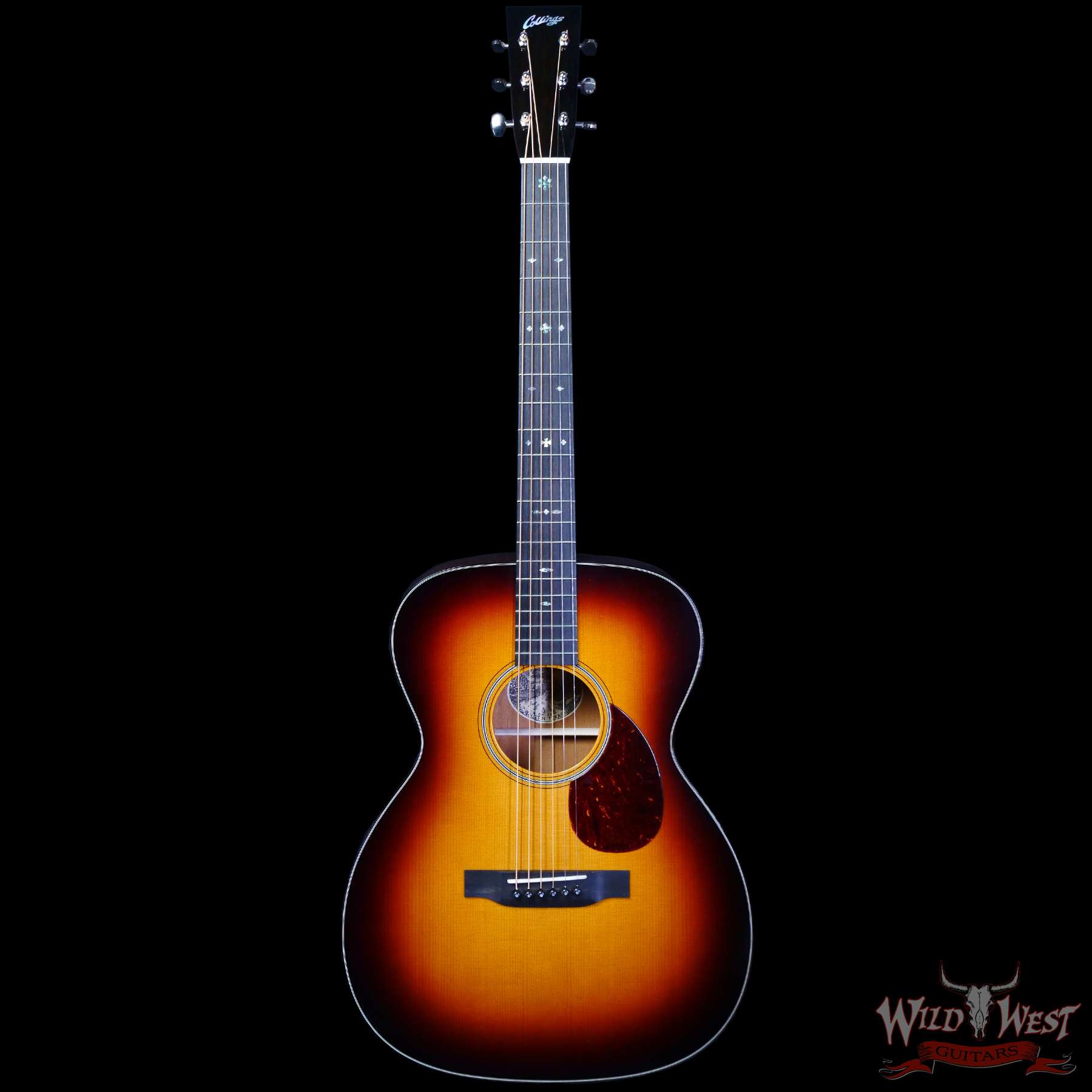 collings-33203-c1__wwg.jpg Collings OM Series OM1 Sitka Spruce Top Honduran Mahogany Back & Sides 45 Style Snowflake Inlays Sunburst - Image 3