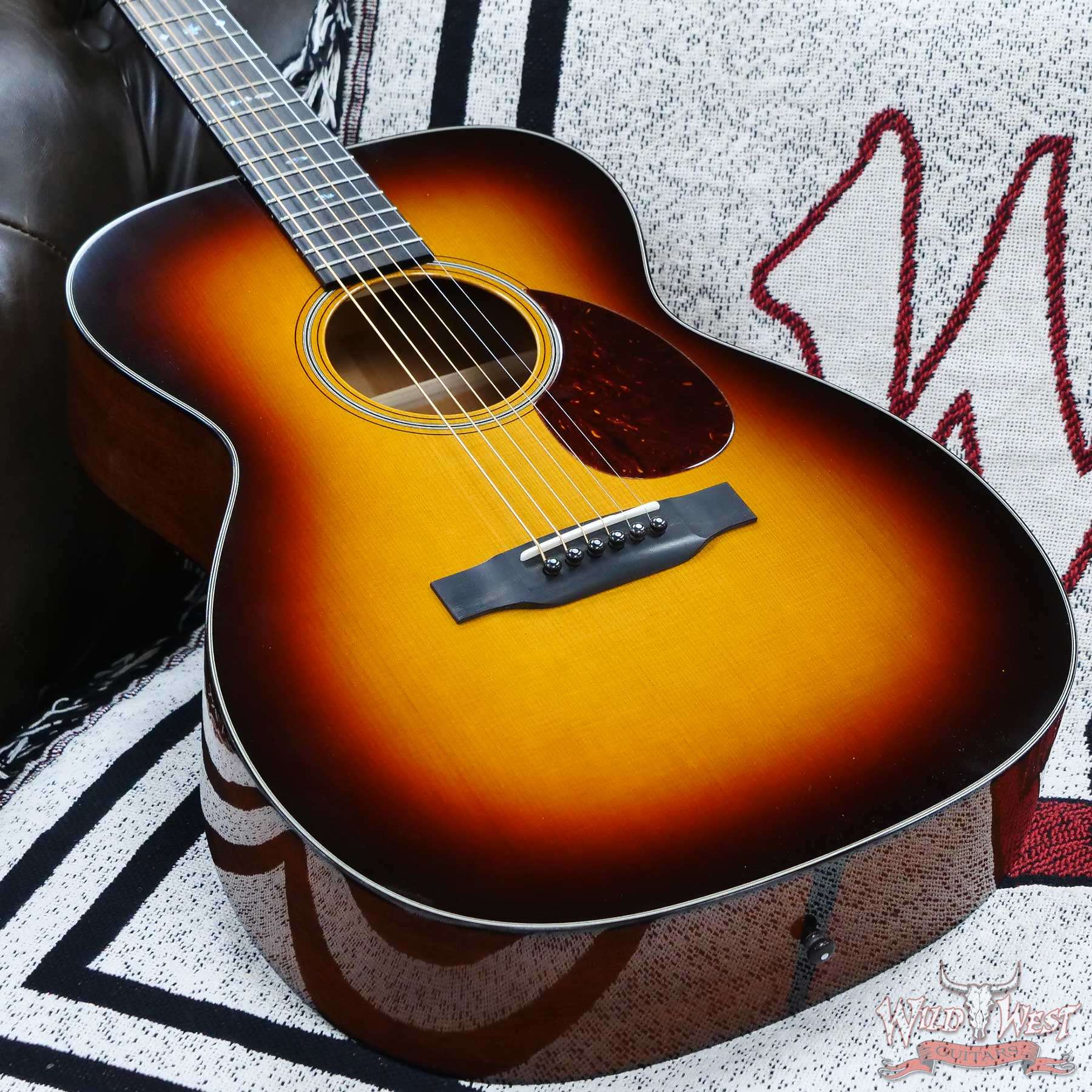 collings-33203-d4__wwg.jpg Collings OM Series OM1 Sitka Spruce Top Honduran Mahogany Back & Sides 45 Style Snowflake Inlays Sunburst - Image 9