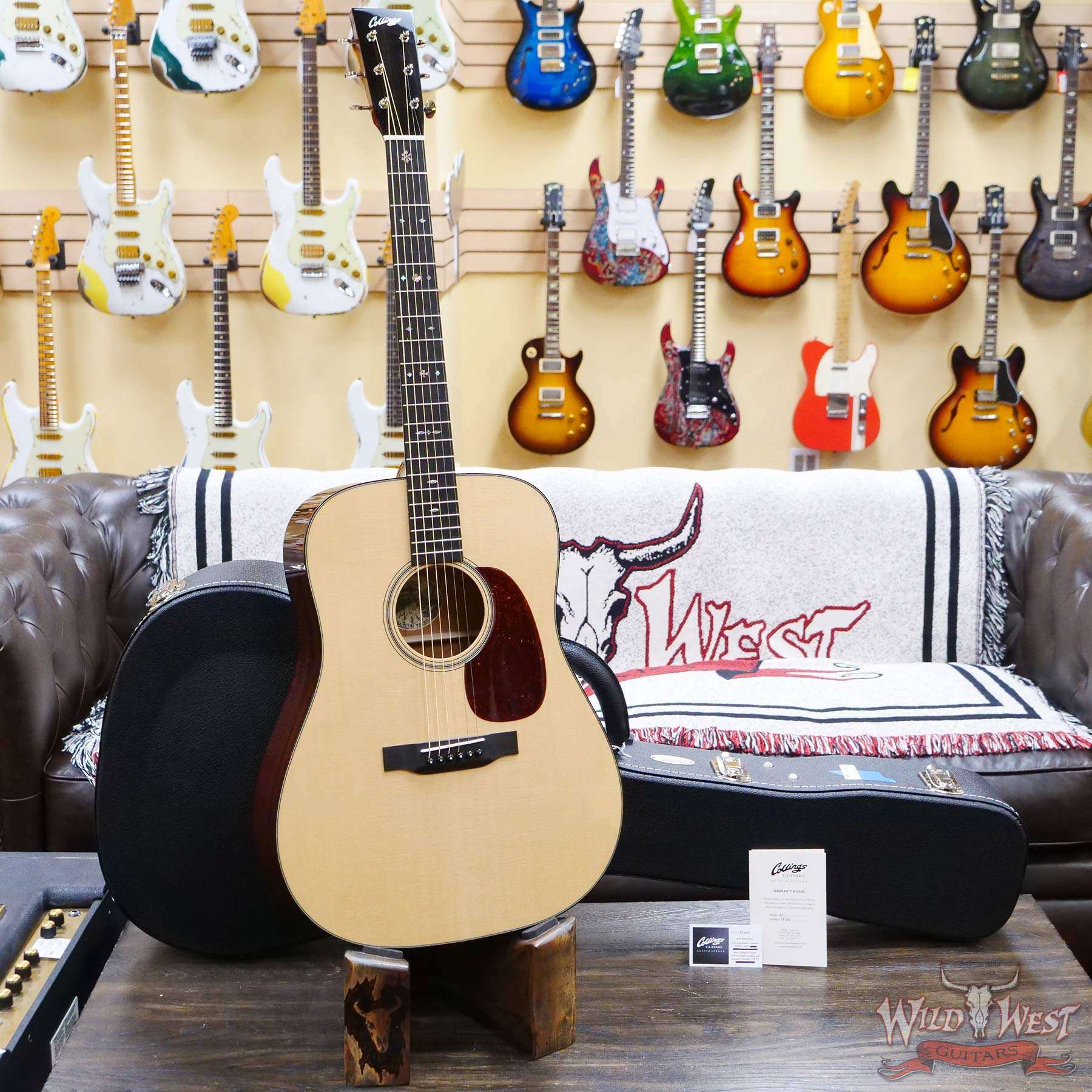 collings-33240-d1__wwg.jpg Collings D Serise Dreadnought D1 Sitka Spruce Top Honduran Mahogany Back & Sides 45 Style Snowflake Inlays Natural - Image 6