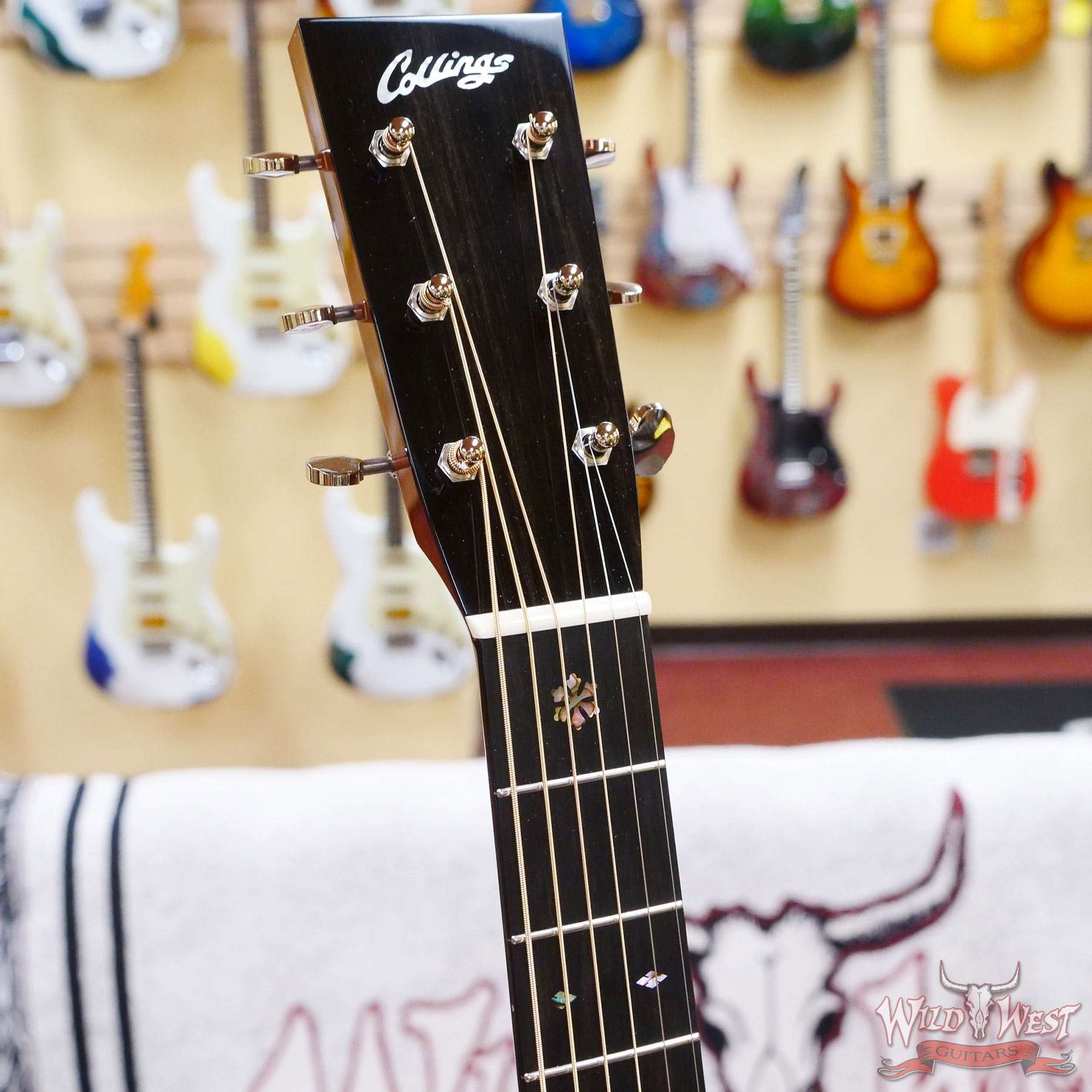 collings-33240-d2__wwg.jpg Collings D Serise Dreadnought D1 Sitka Spruce Top Honduran Mahogany Back & Sides 45 Style Snowflake Inlays Natural - Image 7