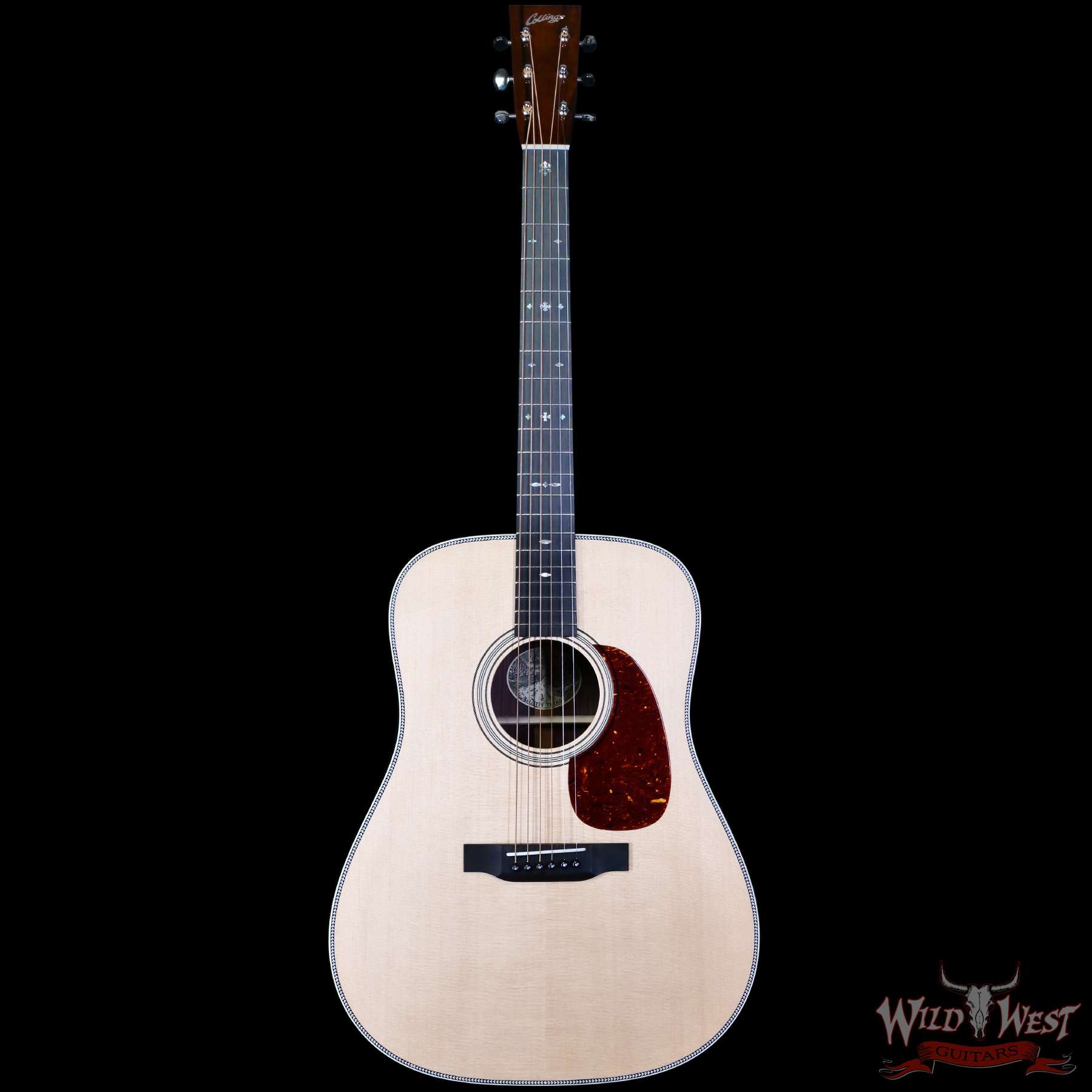 collings-33988-c1__wwg.jpg Collings D Serise Dreadnought D2H Sitka Spruce Top East Indian Rosewood Back & Sides 42 Style Snowflake Inlays Natural 4.75 LBS - Image 3