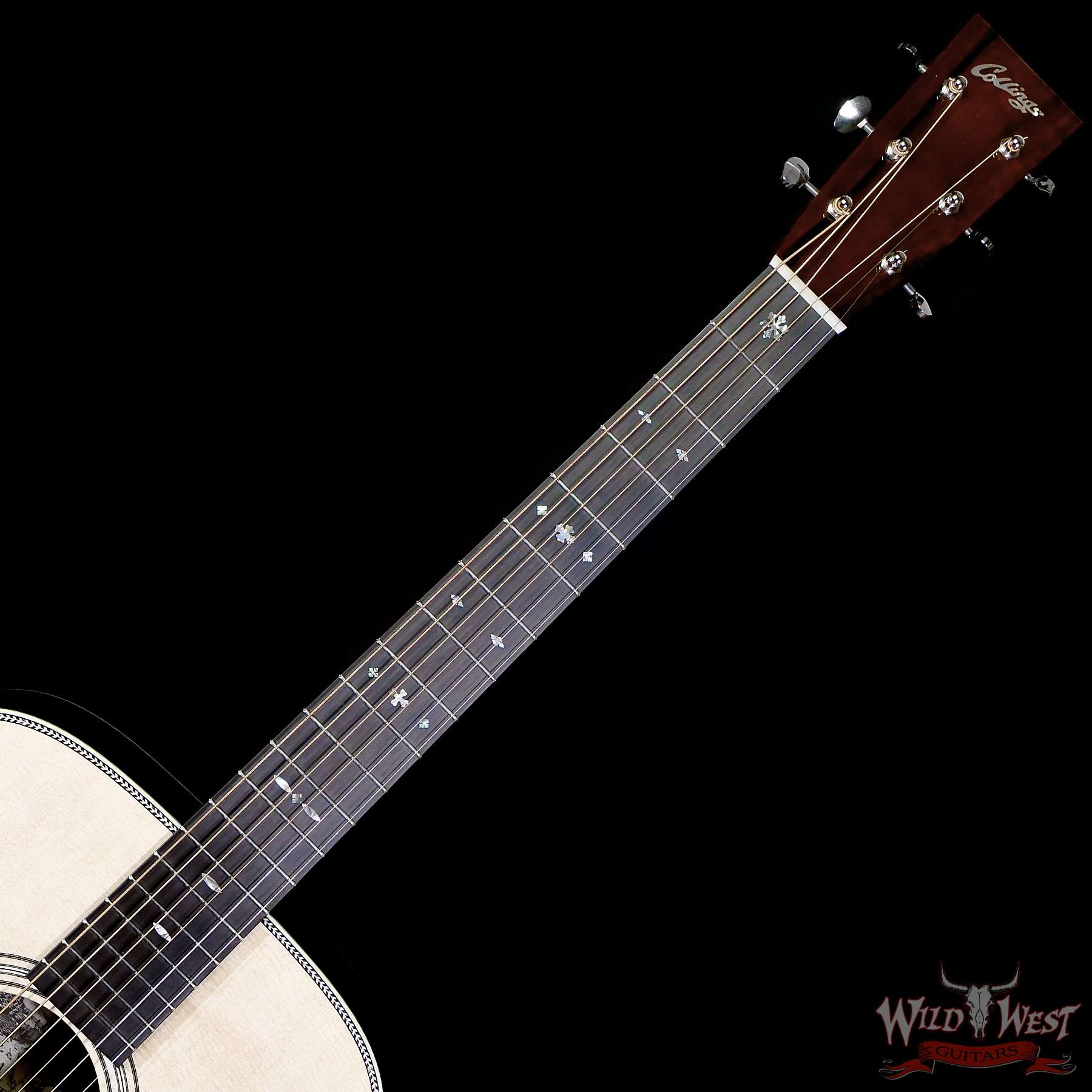 collings-33988-c2__wwg.jpg Collings D Serise Dreadnought D2H Sitka Spruce Top East Indian Rosewood Back & Sides 42 Style Snowflake Inlays Natural 4.75 LBS - Image 4