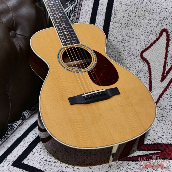 Collings Baby Series Baby-3-MR-A Baked Adirondack Spruce Top Madagascar Rosewood Back & Sides 45 Style Snowflake & Torch Peghead Inlays Natural 3.45 LBS - Image 8
