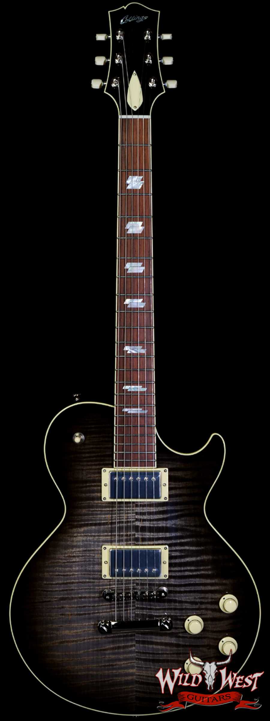 collings-cl211451-main__wwg_large.jpg Colling CL Serise City Limited Deluxe Flame Maple Top Charcoal Burst - Image 1