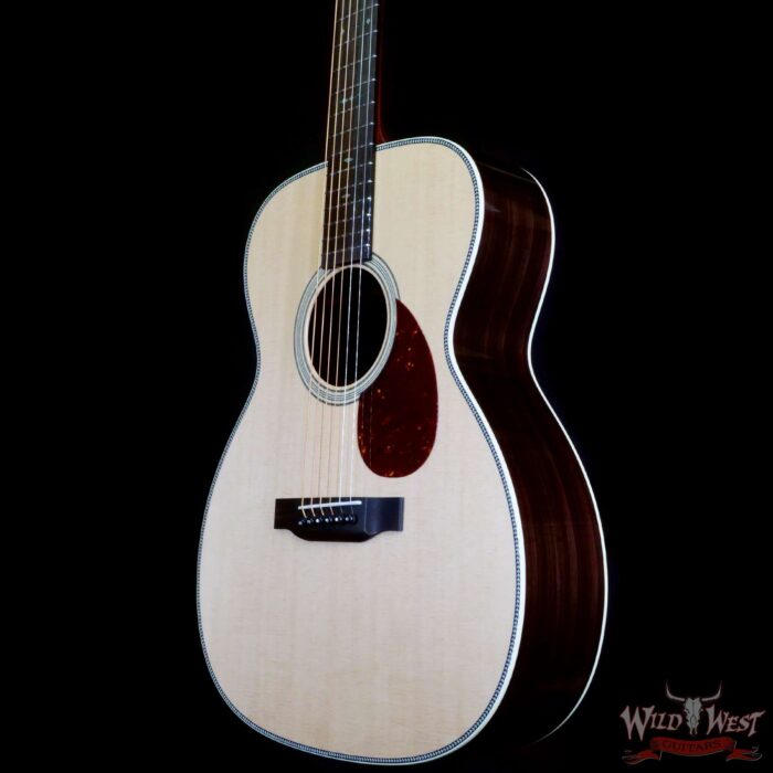 Collings OM Series OM2H Sitka Spruce Top East Indian Rosewood Back & Sides 45 Style Snowflake Inlays Natural - Image 2
