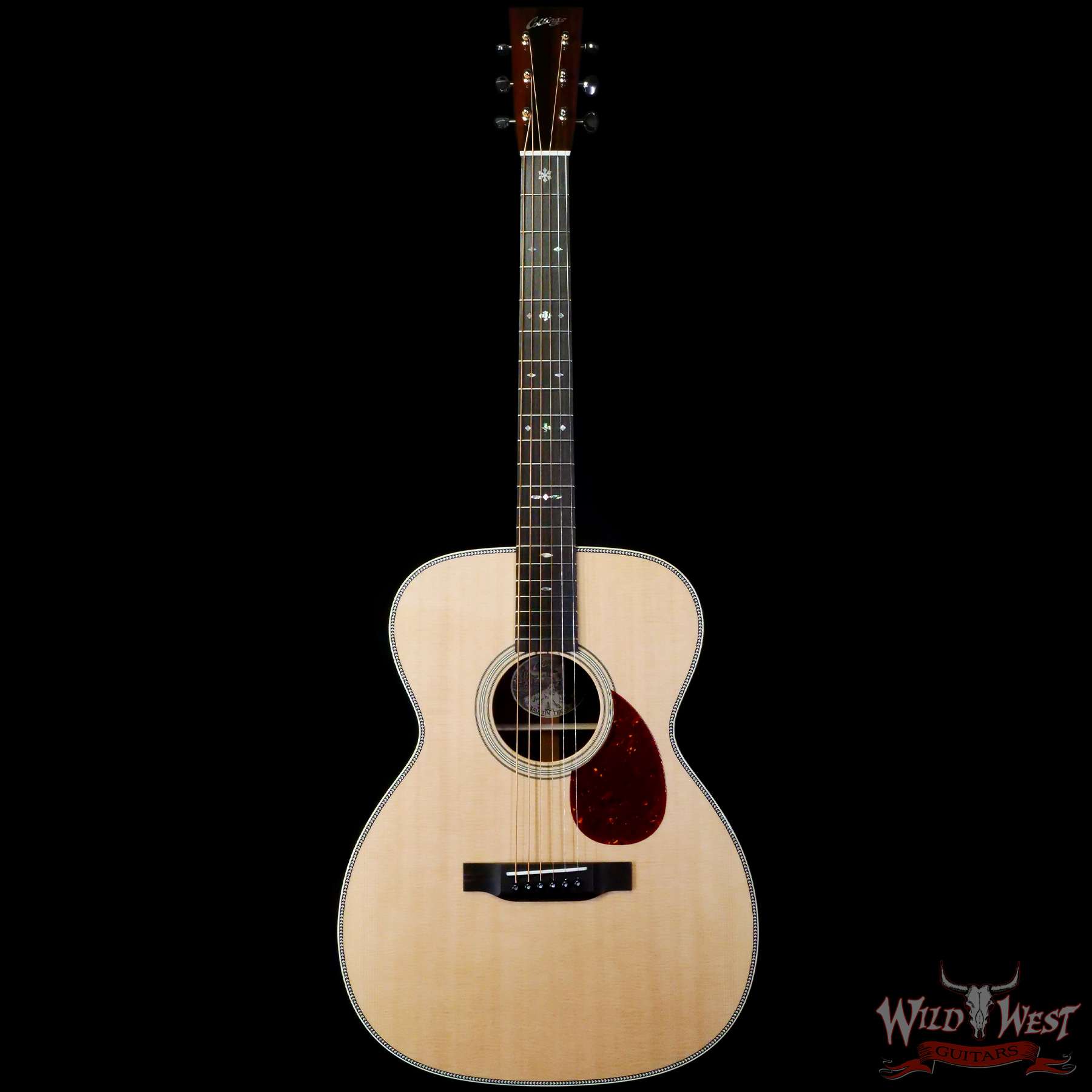 collings-om2h-33428-c1__wwg.jpg Collings OM Series OM2H Sitka Spruce Top East Indian Rosewood Back & Sides 45 Style Snowflake Inlays Natural - Image 3