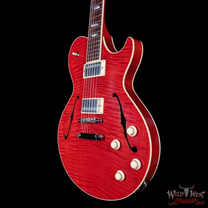 Collings SoCo Deluxe Premium Flame Maple Top Rosewood Fingerboard Lollar Low Wind Imperial Humbuckers Faded Cherry 7.15 LBS - Image 2