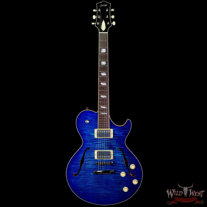 Collings SoCo Deluxe Premium Flame Maple Top Lollar Low Wind Imperial Humbuckers Blue Burst - Image 3