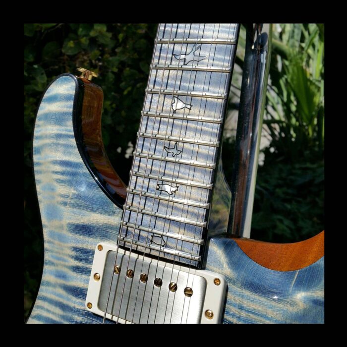 PRS Private Stock PS6151 Flame Custom 24 Stained Flame Maple Neck and Fretboard Triple Faded Indigo - Image 18