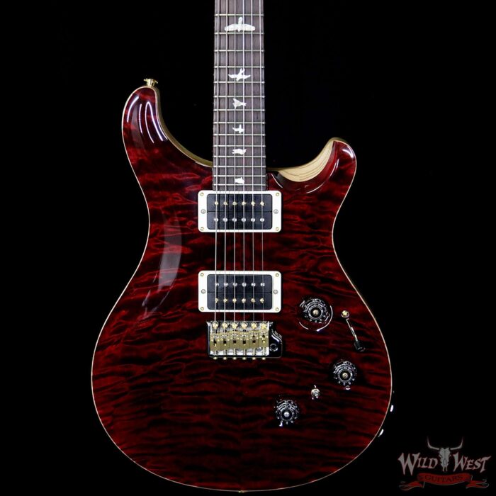 PRS Wood Library 10 Top Custom 24 Piezo Quilt Maple Top Flame Neck Brazilian Rosewood Fretboard Red Tiger - Image 3