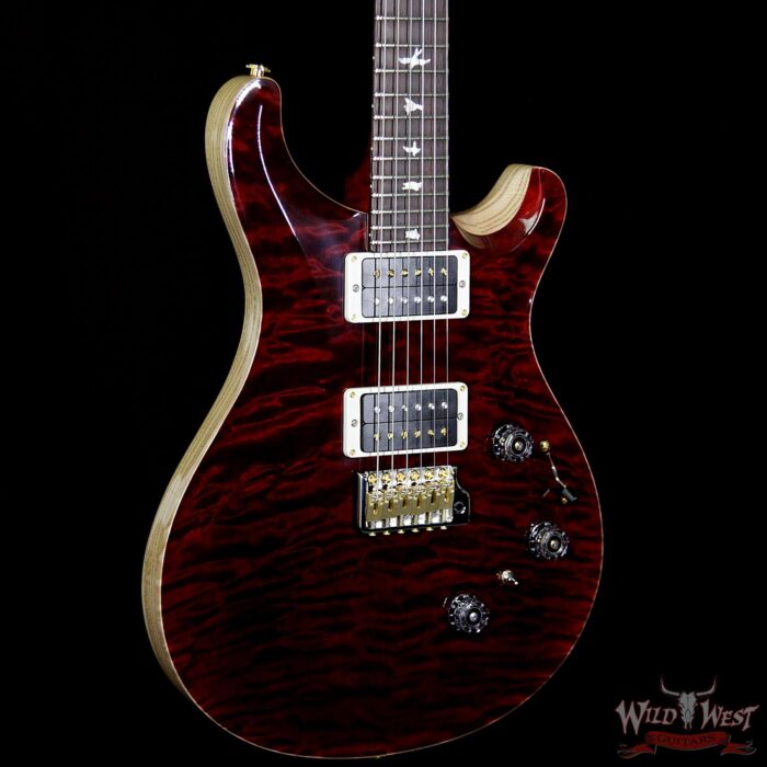PRS Wood Library 10 Top Custom 24 Piezo Quilt Maple Top Flame Neck Brazilian Rosewood Fretboard Red Tiger - Image 4