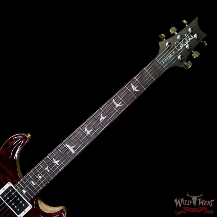 PRS Wood Library 10 Top Custom 24 Piezo Quilt Maple Top Flame Neck Brazilian Rosewood Fretboard Red Tiger - Image 8