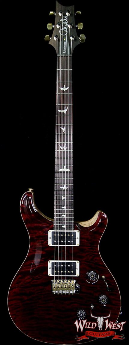 PRS Wood Library 10 Top Custom 24 Piezo Quilt Maple Top Flame Neck Brazilian Rosewood Fretboard Red Tiger