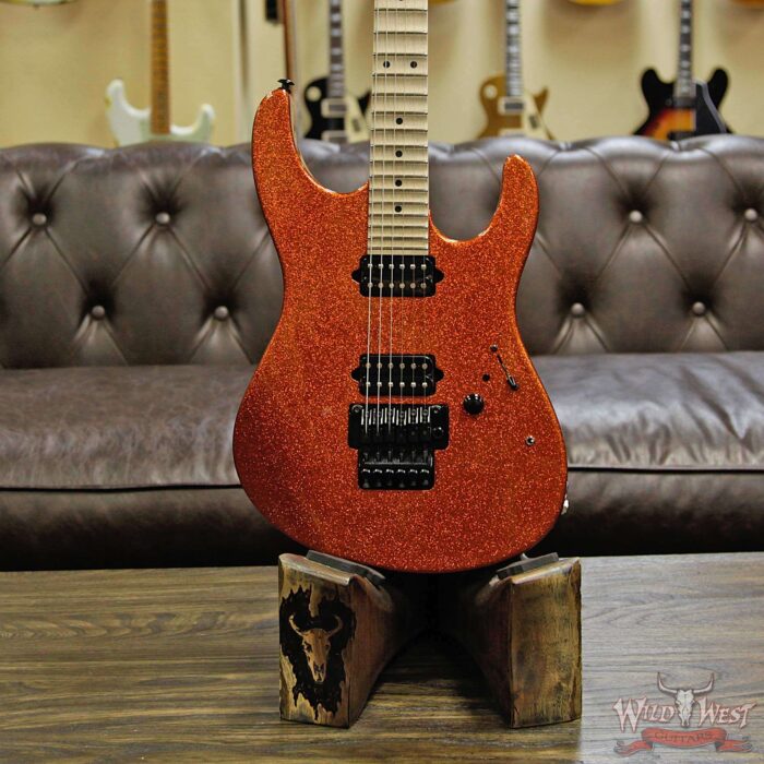 Suhr Modern Scallop Fingerboard Reverse Headstock Orange Sparkle - Image 10