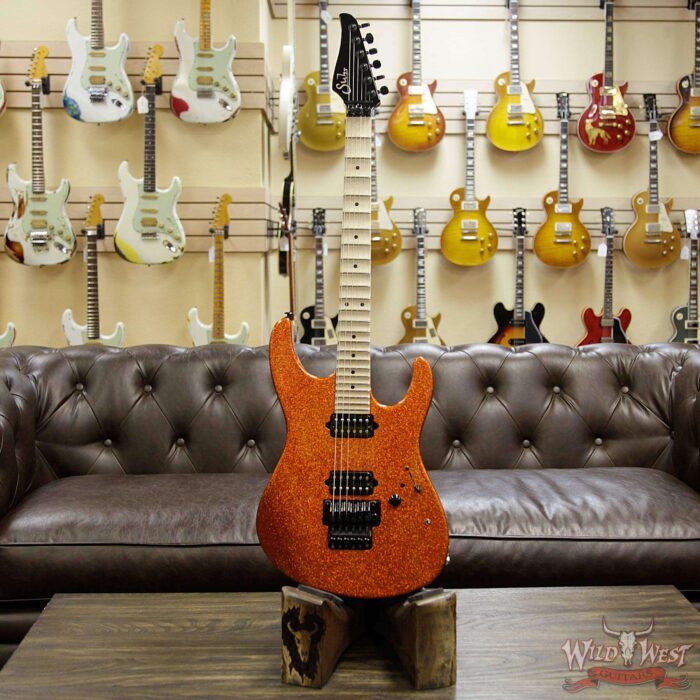 Suhr Modern Scallop Fingerboard Reverse Headstock Orange Sparkle - Image 11