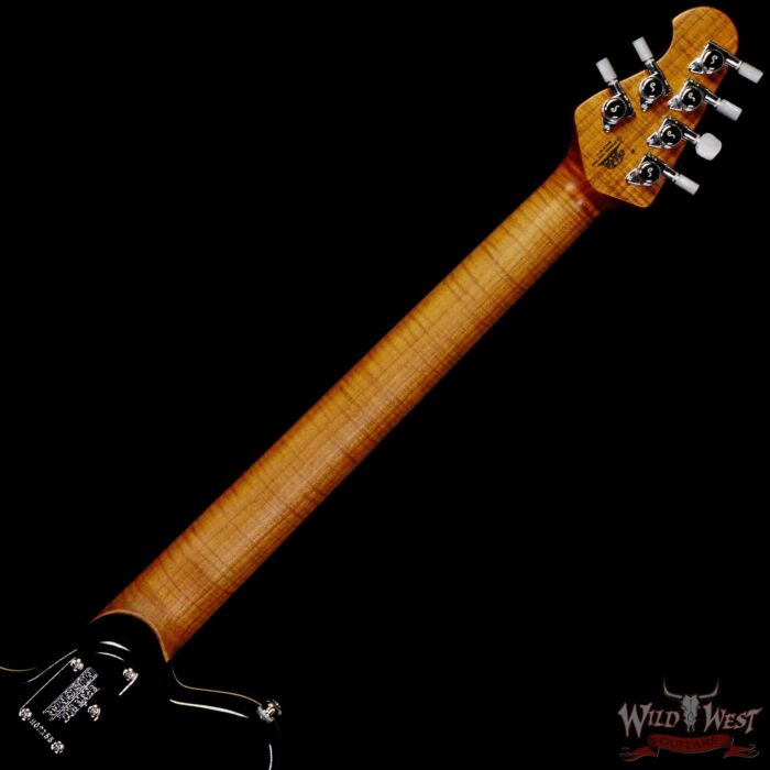 Ernie Ball Music Man Axis Super Sport Quilt Maple Top Yucatan Blue - Image 5