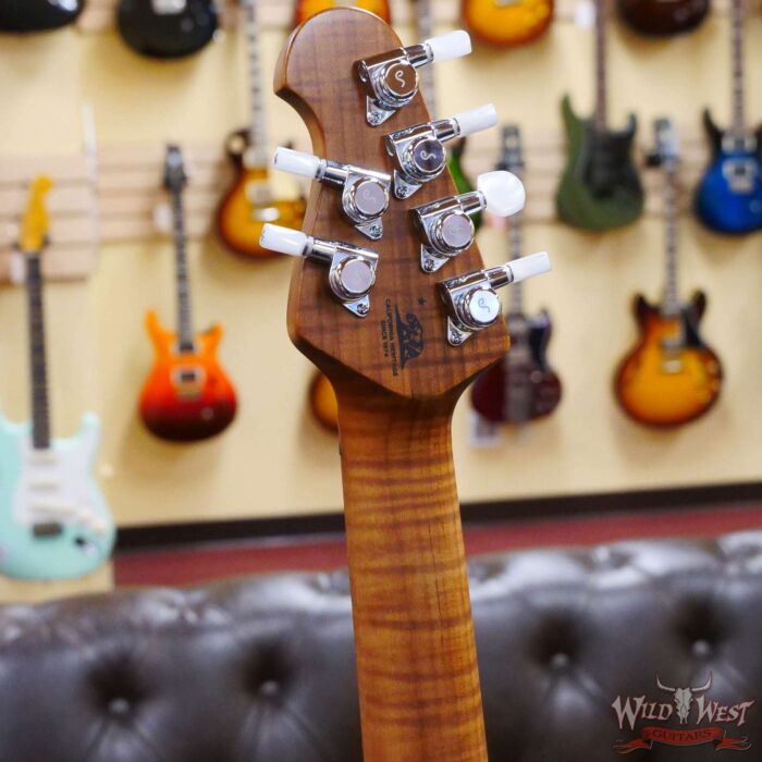 Ernie Ball Music Man Axis Super Sport Quilt Maple Top Yucatan Blue - Image 10