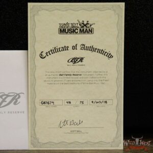 Ernie Ball Music Man BFR Limited #48 of 75 Axis Floyd Rose Birdseye Maple Neck Steel Blue - Image 10