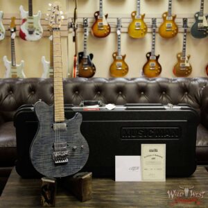 Ernie Ball Music Man BFR Limited #48 of 75 Axis Floyd Rose Birdseye Maple Neck Steel Blue - Image 11