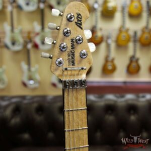 Ernie Ball Music Man BFR Limited #48 of 75 Axis Floyd Rose Birdseye Maple Neck Steel Blue - Image 5