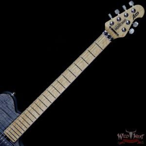 Ernie Ball Music Man BFR Limited #48 of 75 Axis Floyd Rose Birdseye Maple Neck Steel Blue - Image 6