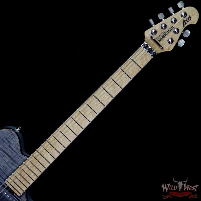 Ernie Ball Music Man BFR Limited #48 of 75 Axis Floyd Rose Birdseye Maple Neck Steel Blue - Image 6