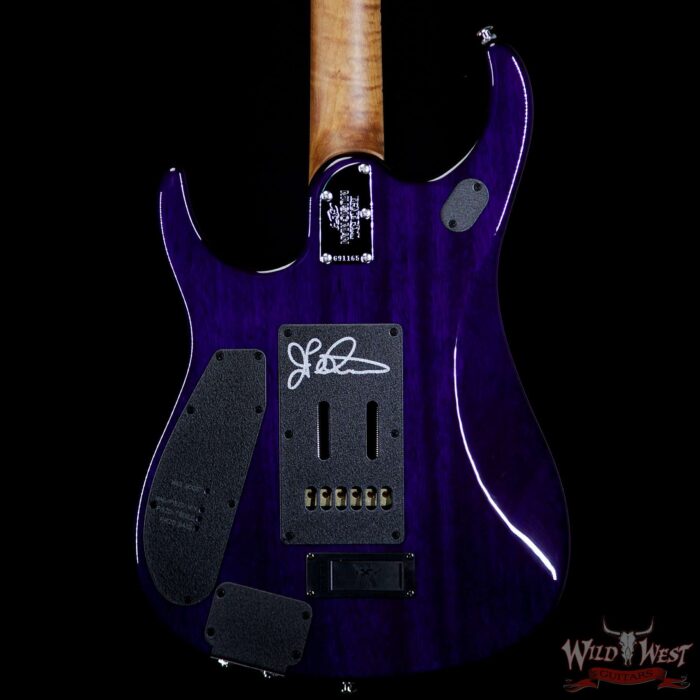 Ernie Ball Music Man BFR JP15 Piezo #28 of 84 Spalted Maple Top Roasted Flame Maple Neck Purple Sunset - Image 5