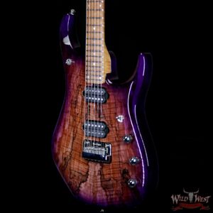Ernie Ball Music Man BFR JP15 Piezo #28 of 84 Spalted Maple Top Roasted Flame Maple Neck Purple Sunset - Image 2