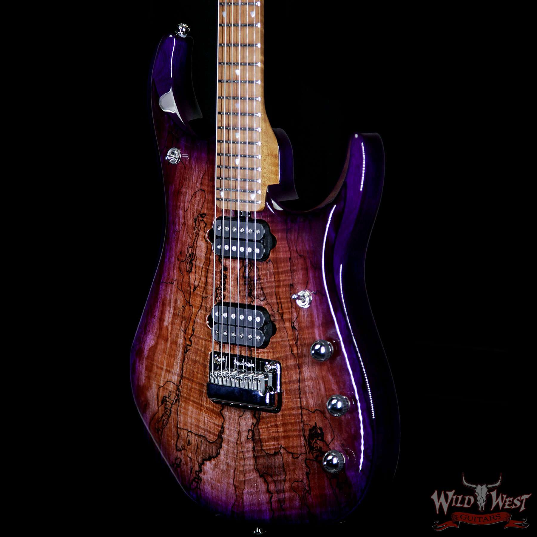 ebmm-bfr-jp15-g91165-br__wwg.jpg Ernie Ball Music Man BFR JP15 Piezo #28 of 84 Spalted Maple Top Roasted Flame Maple Neck Purple Sunset - Image 2