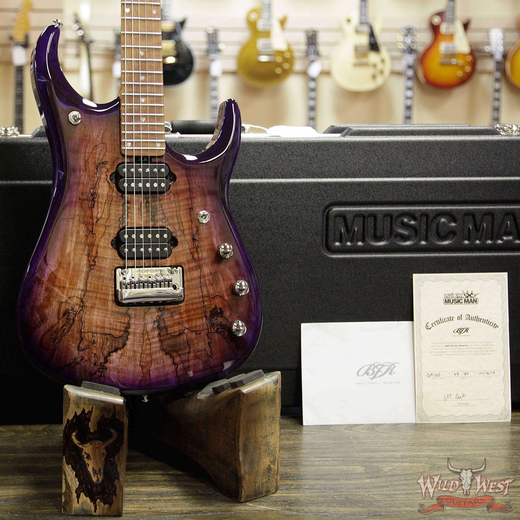 ebmm-bfr-jp15-g91165-d2__wwg.jpg Ernie Ball Music Man BFR JP15 Piezo #28 of 84 Spalted Maple Top Roasted Flame Maple Neck Purple Sunset - Image 11