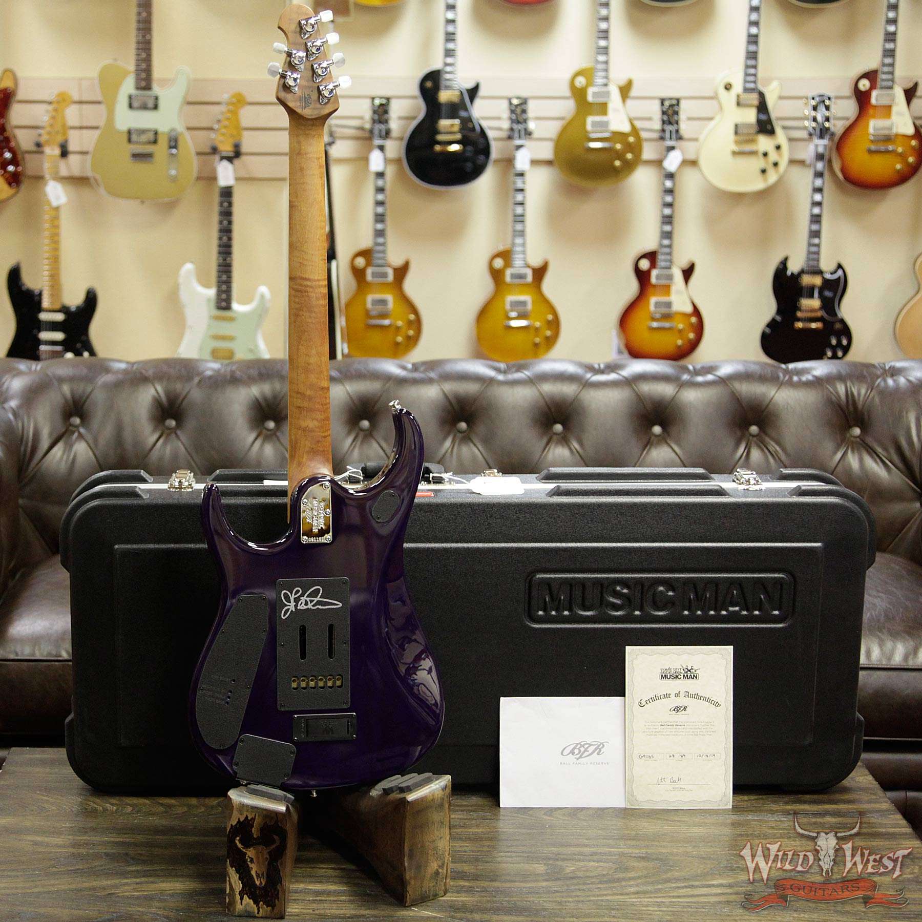 ebmm-bfr-jp15-g91165-d3__wwg.jpg Ernie Ball Music Man BFR JP15 Piezo #28 of 84 Spalted Maple Top Roasted Flame Maple Neck Purple Sunset - Image 12