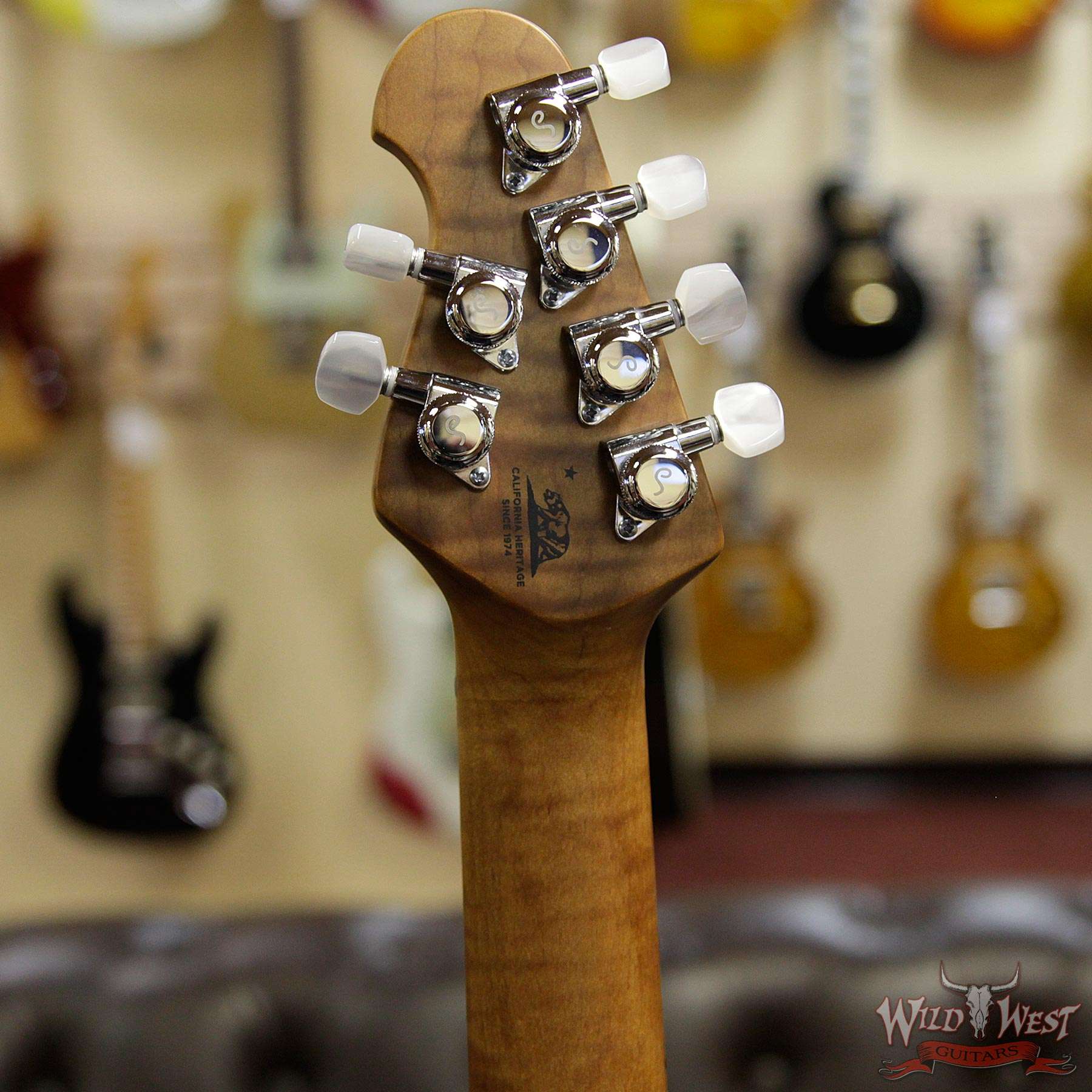 ebmm-bfr-jp15-g91165-hb__wwg.jpg Ernie Ball Music Man BFR JP15 Piezo #28 of 84 Spalted Maple Top Roasted Flame Maple Neck Purple Sunset - Image 8