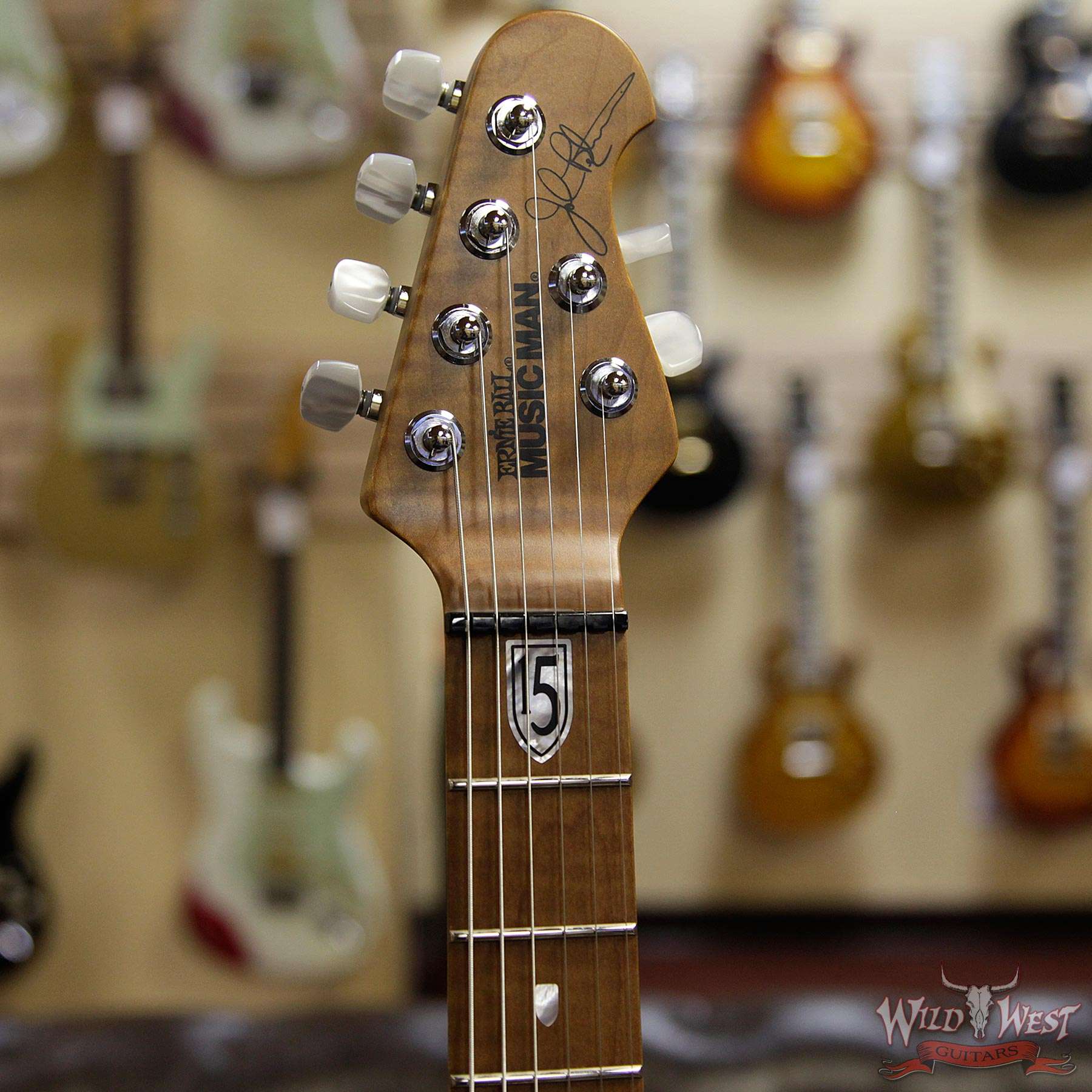 ebmm-bfr-jp15-g91165-hf__wwg.jpg Ernie Ball Music Man BFR JP15 Piezo #28 of 84 Spalted Maple Top Roasted Flame Maple Neck Purple Sunset - Image 6