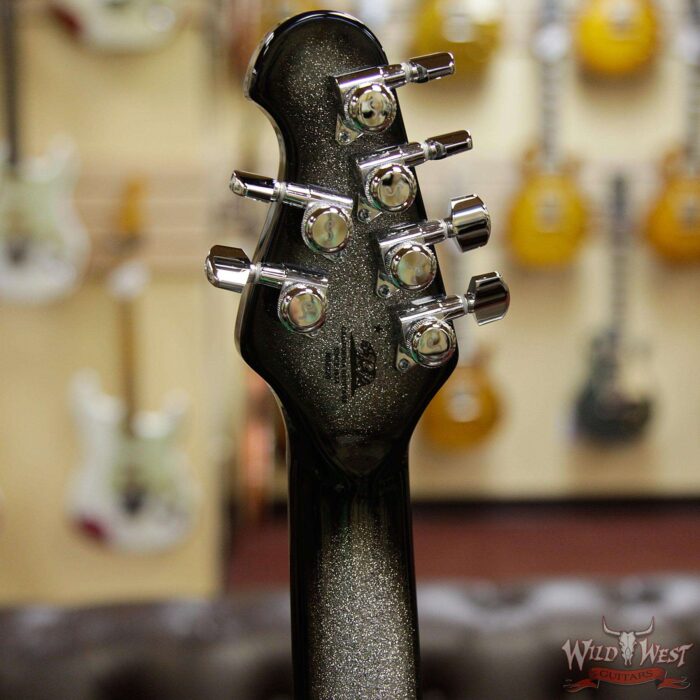 Ernie Ball Music Man BFR Limited Edition # 95 of 120 John Petrucci Signed Majesty Charred Silver Sparkle Burst - Image 9