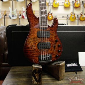 Ernie Ball Music Man BFR StingRay 5 HH Bass Quilt Maple Top Roasted Flame Maple Neck Translucent Orange #79 of 91 - Image 10