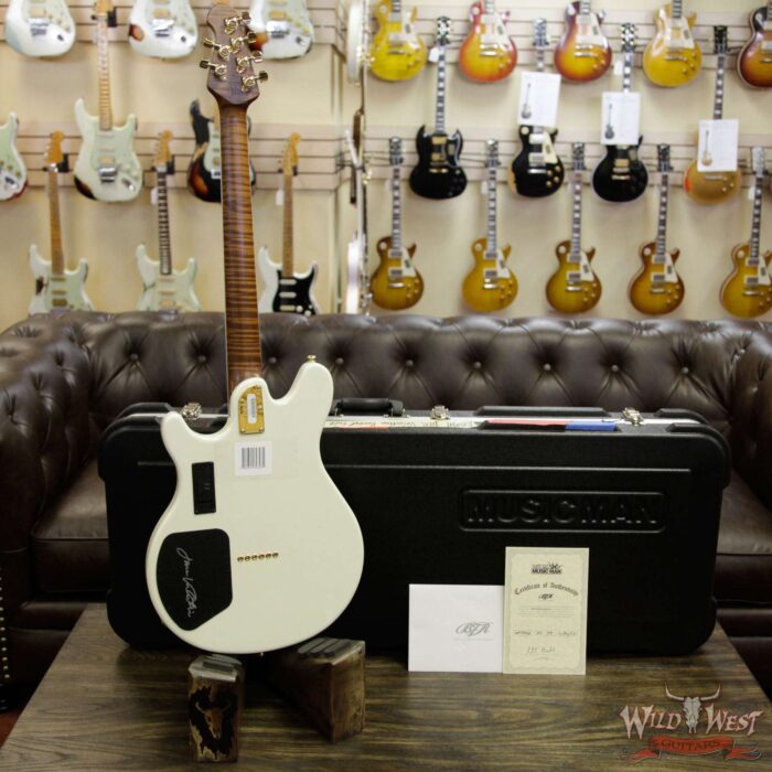 Ernie Ball Music Man BFR Valentine Gold Roasted Flame Maple Neck Ivory White Limited 40/89 - Image 15