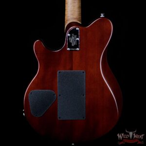 Ernie Ball Music Man BFR Limited Edition # 40 of 50 Quilt Top Axis Roasted Flame Maple Neck Predator Green Satin - Image 6