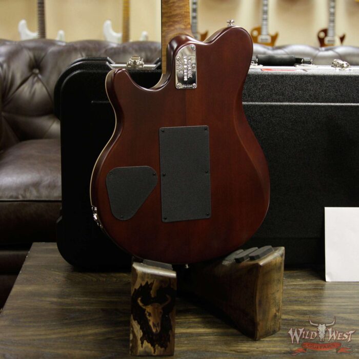 Ernie Ball Music Man BFR Limited Edition # 40 of 50 Quilt Top Axis Roasted Flame Maple Neck Predator Green Satin - Image 14