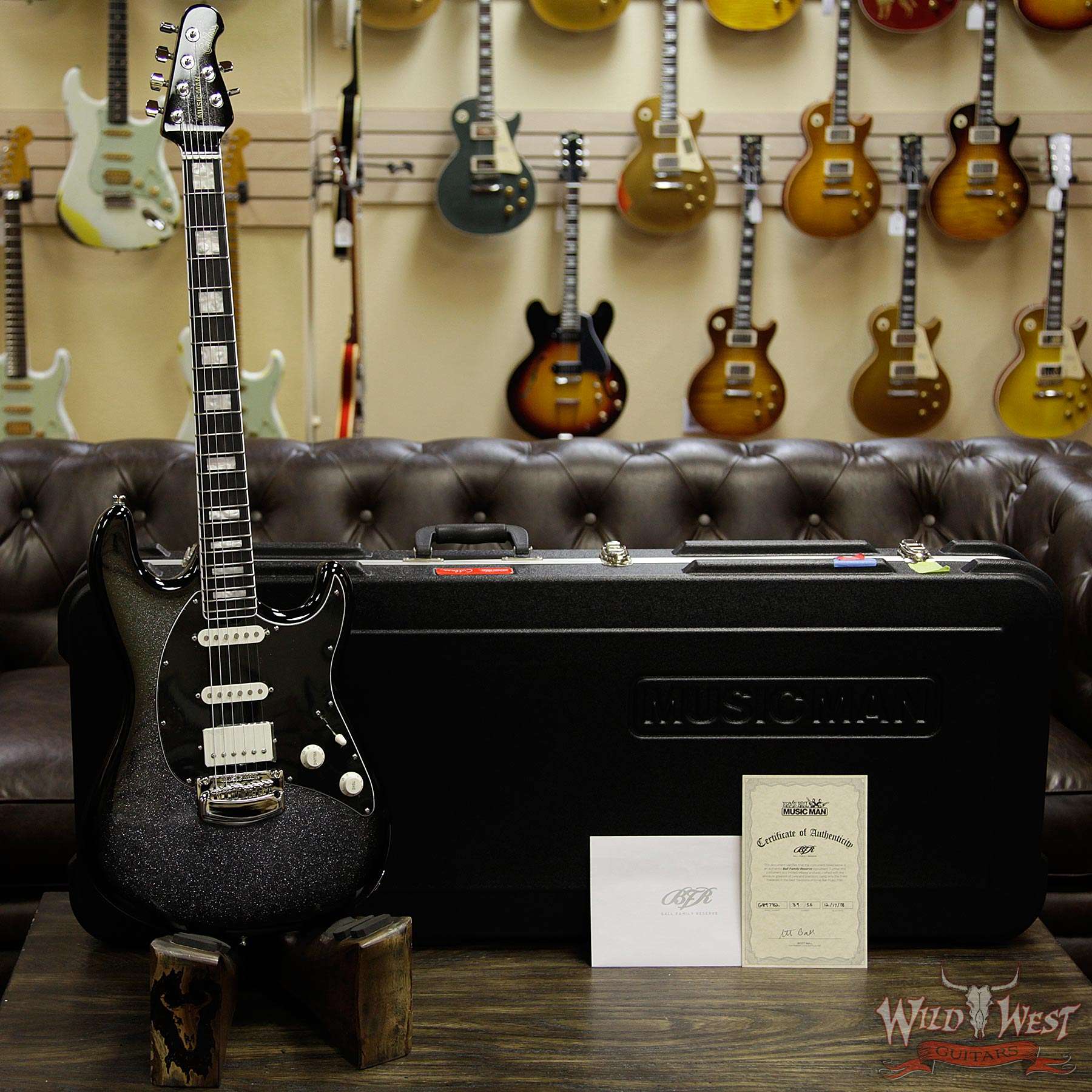 ebmm-cutlesshss-g89782-d1__wwg.jpg Ernie Ball Music Man BFR Limited Edition # 39 of 56 Cutlass HSS Roasted Flame Maple Neck Smoked Chrome - Image 6