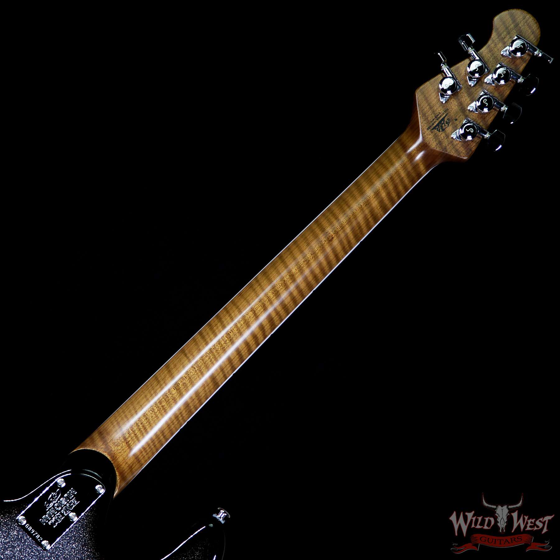 ebmm-cutlesshss-g89782-nb__wwg.jpg Ernie Ball Music Man BFR Limited Edition # 39 of 56 Cutlass HSS Roasted Flame Maple Neck Smoked Chrome - Image 5