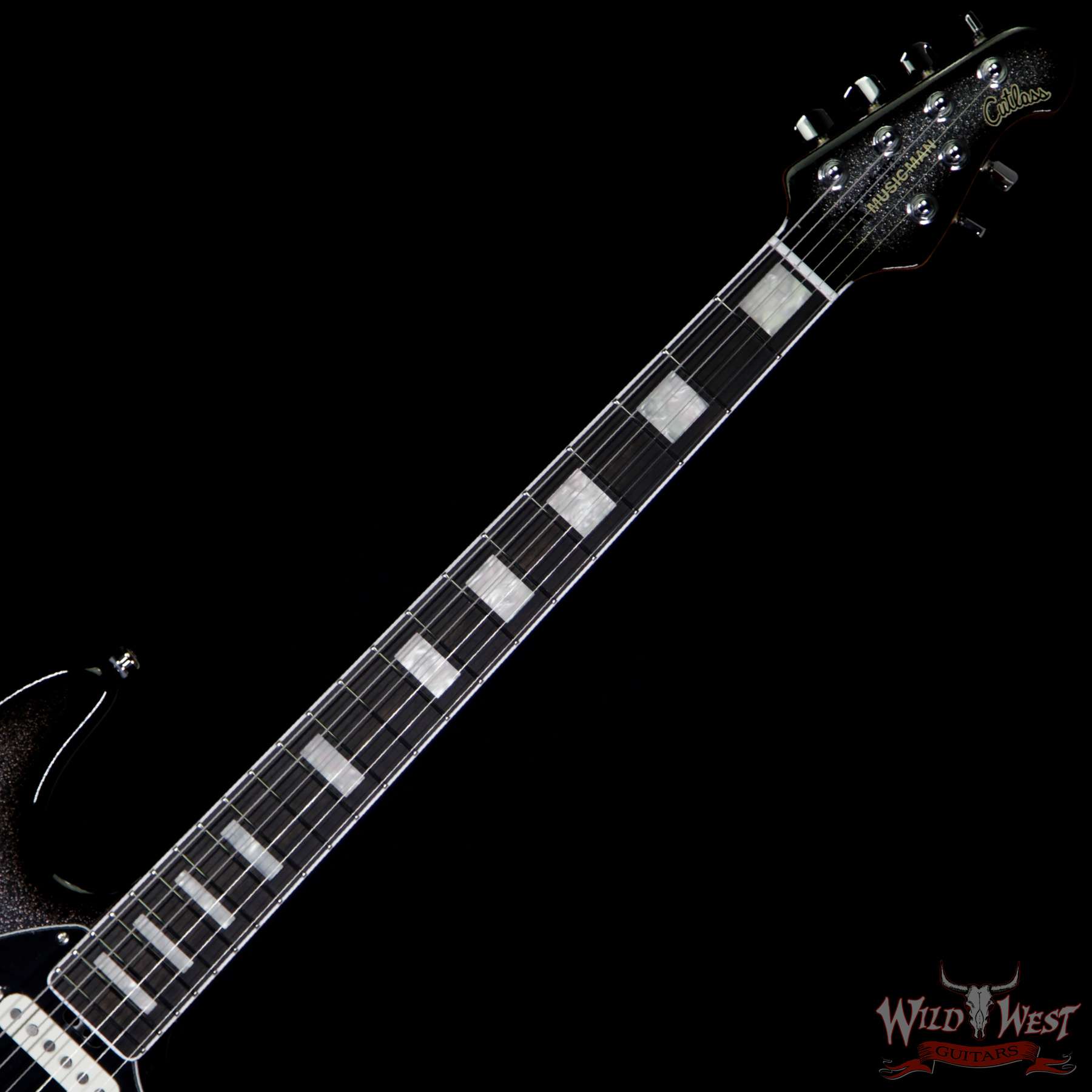 ebmm-cutlesshss-g89782-nf__wwg.jpg Ernie Ball Music Man BFR Limited Edition # 39 of 56 Cutlass HSS Roasted Flame Maple Neck Smoked Chrome - Image 4