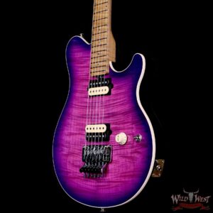 Ernie Ball Music Man Axis Double Locking Tremolo DiMarzio HH Pickups Flame Maple Top Ollalieberry 7.10 LBS - Image 2