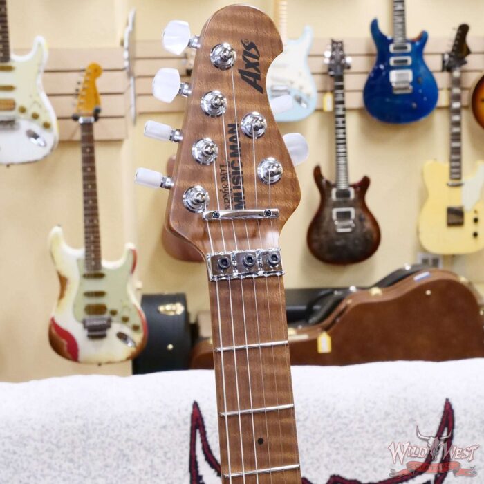 Ernie Ball Music Man Axis Double Locking Tremolo DiMarzio HH Pickups Flame Maple Top Ollalieberry 7.10 LBS - Image 7