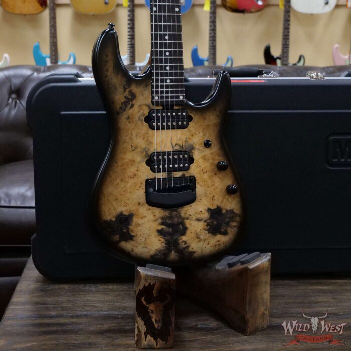Ernie Ball Music Man Artist Series Jason Richardson 7-String Cutlass Natural Buckeye Burl Black Burst - Image 8