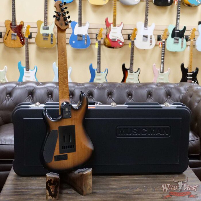 Ernie Ball Music Man Artist Series Jason Richardson 7-String Cutlass Natural Buckeye Burl Black Burst - Image 9