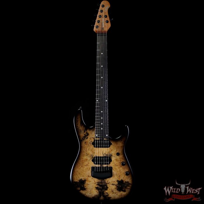 Ernie Ball Music Man Artist Series Jason Richardson 7-String Cutlass Natural Buckeye Burl Black Burst - Image 3