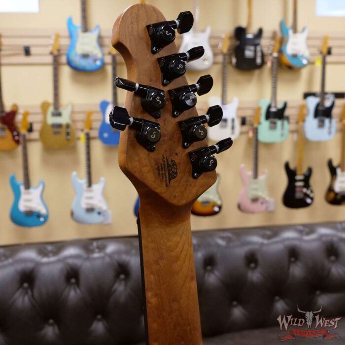 Ernie Ball Music Man Artist Series Jason Richardson 7-String Cutlass Natural Buckeye Burl Black Burst - Image 10