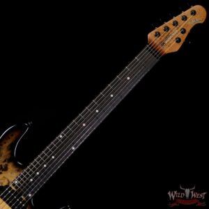 Ernie Ball Music Man Artist Series Jason Richardson 7-String Cutlass Natural Buckeye Burl Black Burst - Image 4