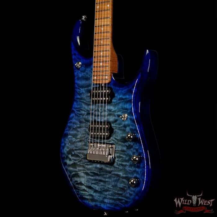 Ernie Ball Music Man John Petrucci JP-15 Piezo Quilt Maple Top Cerulean Paradise - Image 2