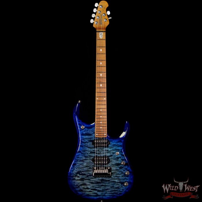Ernie Ball Music Man John Petrucci JP-15 Piezo Quilt Maple Top Cerulean Paradise - Image 3